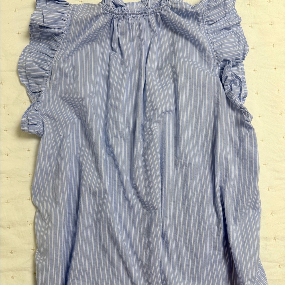 H&M Light Blue Ruffle Sleeve Blouse - Picture 2 of 3